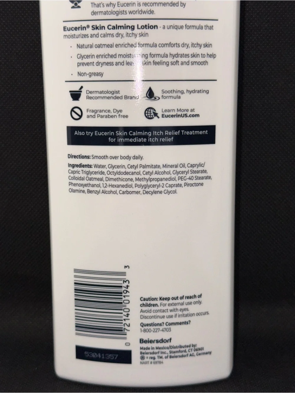 Eucerin Skin Calming Lotion - with Pump